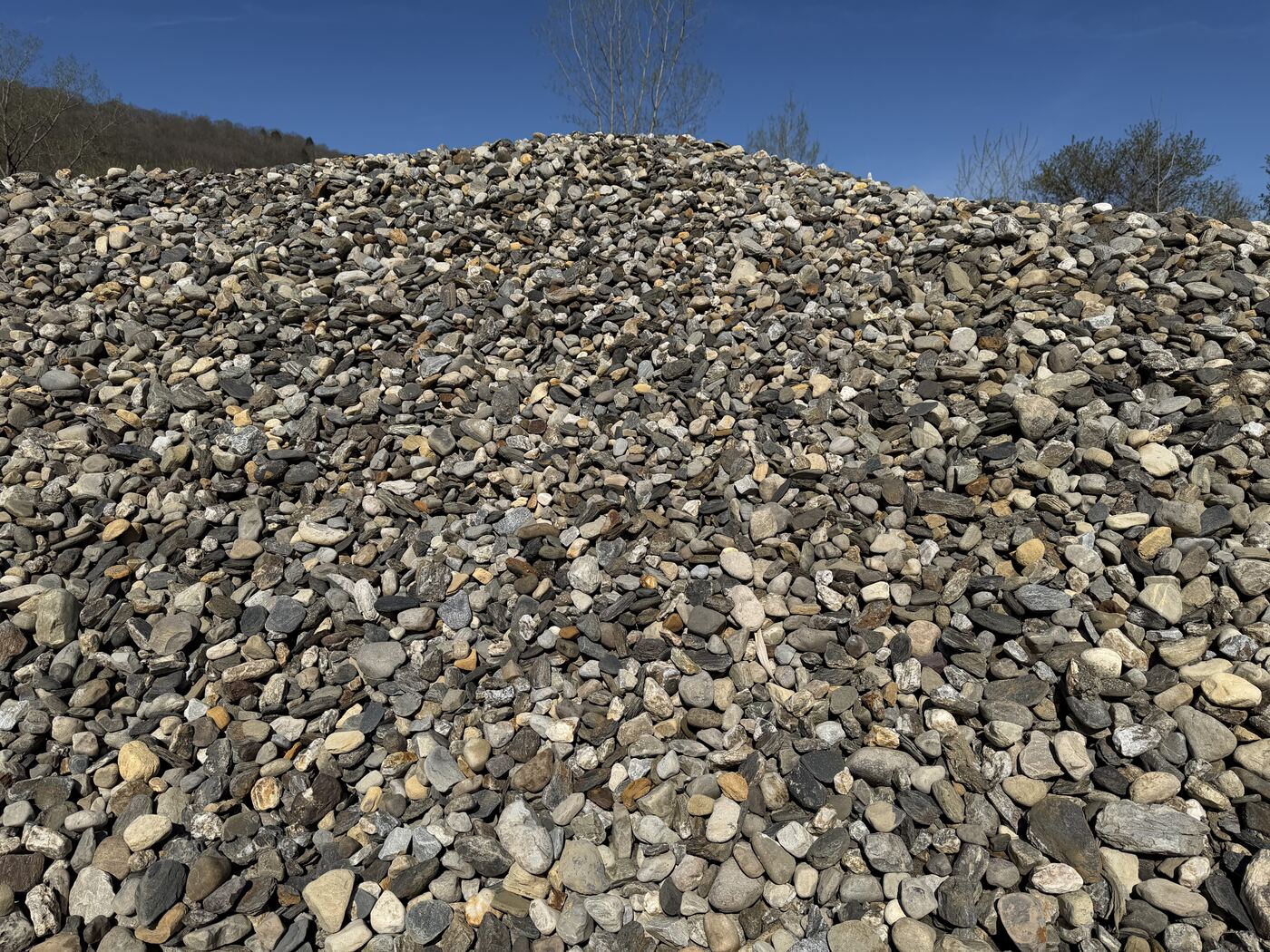 Unwashed stone pile at Morning Sun Supply